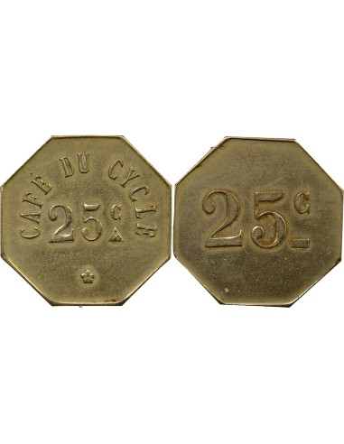 Café du Cycle 25 centimes Maillechort
