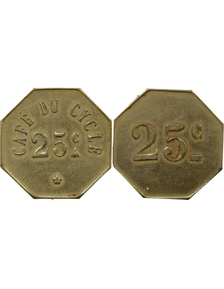Café du Cycle 25 centimes Maillechort
