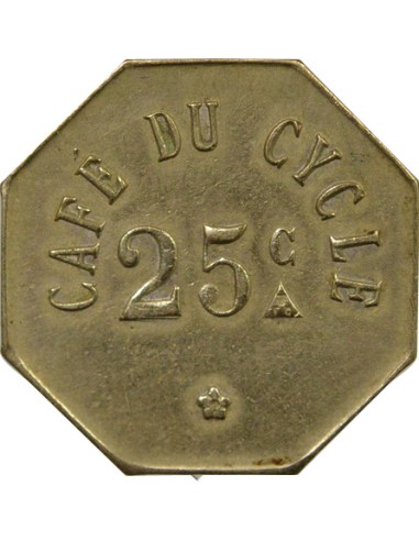 Café du Cycle 25 centimes Maillechort