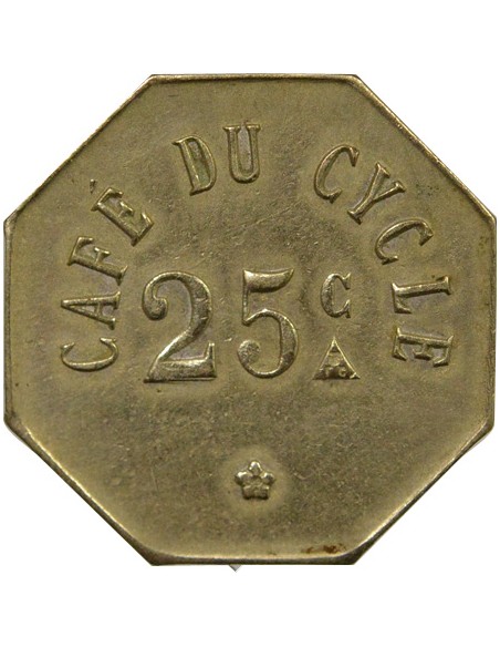 Café du Cycle 25 centimes Maillechort
