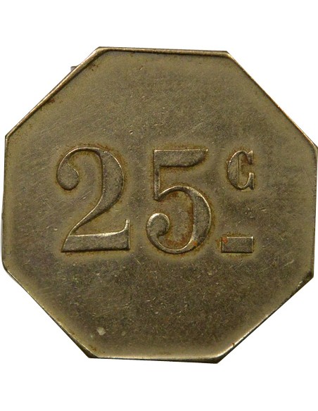 Café du Cycle 25 centimes Maillechort