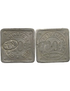Tramways de Nantes 20 centimes Aluminium