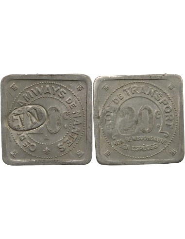Tramways de Nantes 20 centimes Aluminium