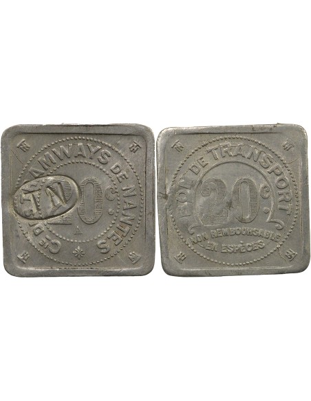 Tramways de Nantes 20 centimes Aluminium