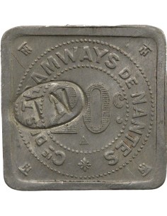Tramways de Nantes 20 centimes Aluminium 2