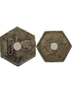 Tramways de Nantes 15 centimes Zinc Nickelé
