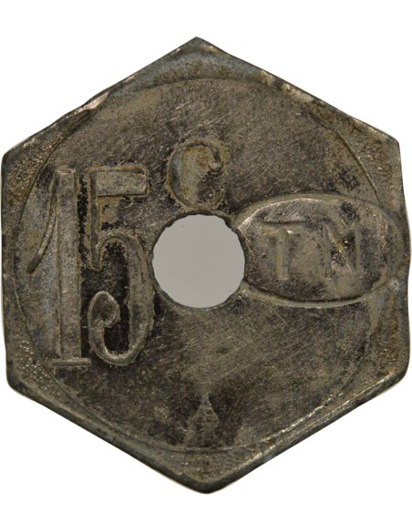 Tramways de Nantes 15 centimes Zinc Nickelé