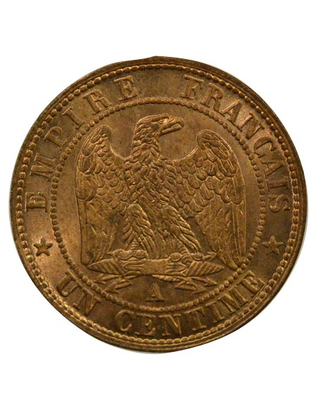 Napoléon III Tête Laurée 1 centime Bronze 1861 A - Paris
