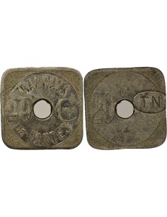 Tramways de Nantes 20 centimes Zinc Nickelé