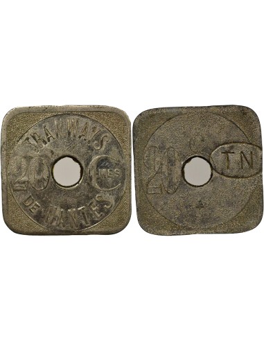 Tramways de Nantes 20 centimes Zinc Nickelé