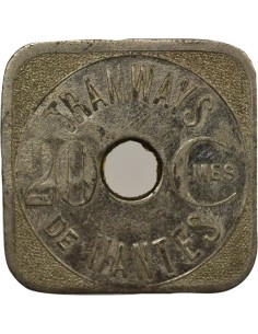Tramways de Nantes 20 centimes Zinc Nickelé 2