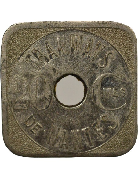 Tramways de Nantes 20 centimes Zinc Nickelé