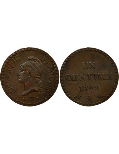 Dupré 1 centime Cuivre 1849 A - Paris