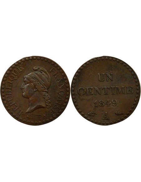 Dupré 1 centime Cuivre 1849 A - Paris