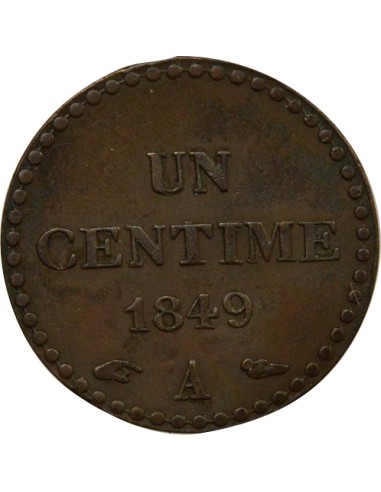 Dupré 1 centime Cuivre 1849 A - Paris