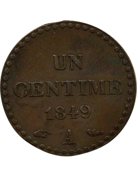 Dupré 1 centime Cuivre 1849 A - Paris