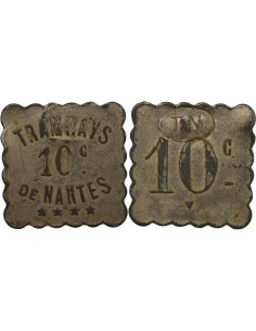 Tramways de Nantes 10 centimes Zinc Nickelé