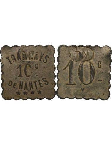 Tramways de Nantes 10 centimes Zinc Nickelé