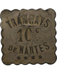 Tramways de Nantes 10 centimes Zinc Nickelé 2