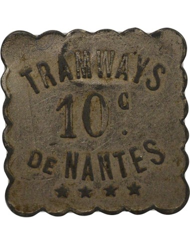 Tramways de Nantes 10 centimes Zinc Nickelé