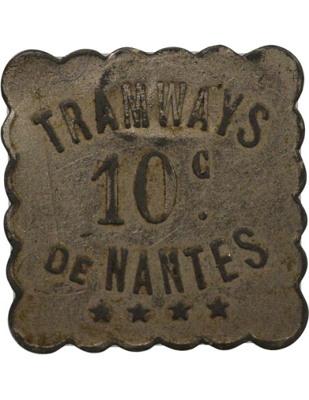Tramways de Nantes 10 centimes Zinc Nickelé