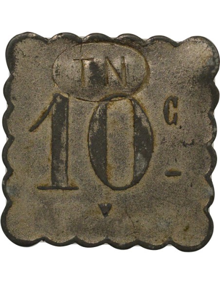 Tramways de Nantes 10 centimes Zinc Nickelé