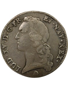 Louis XV au Bandeau 1 écu Argent 1769 Q Perpignan 2