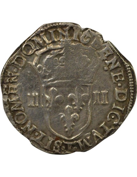Roi de Navarre et de France Croix Feuillue 1/4 écu Argent 1605 T Nantes