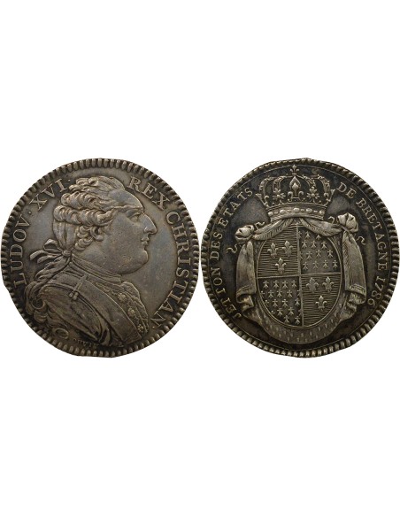 Louis XVI Etats de Bretagne 1 jeton Argent 1786