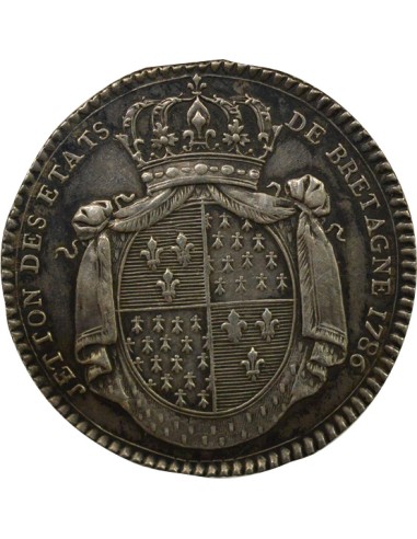 Louis XVI Etats de Bretagne 1 jeton Argent 1786