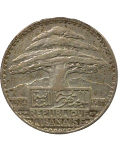 Liban 50 Piastres Argent - 1936 Paris 50 piastres Argent 1936 A Paris 2