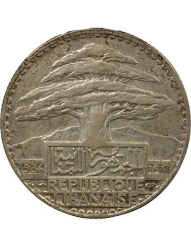 Liban 50 Piastres Argent - 1936 Paris 50 piastres Argent 1936 A Paris