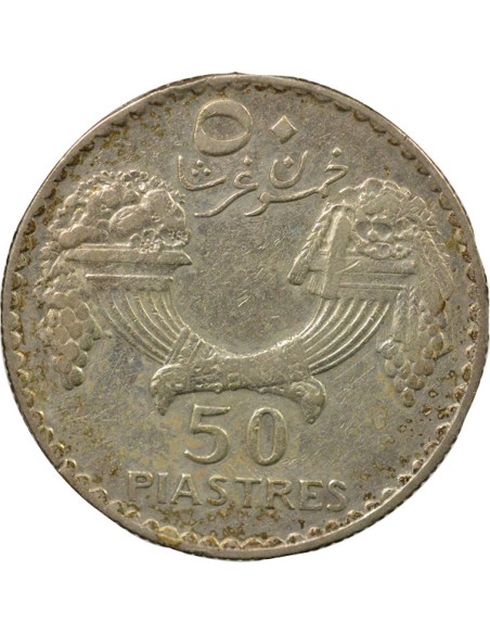 Liban 50 Piastres Argent - 1936 Paris 50 piastres Argent 1936 A Paris