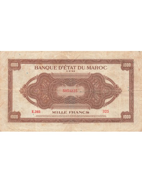 Maroc 1000 Francs Marron