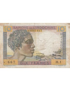 Djibouti 10 Francs - ND (1946) - P.19 5 francs 1946