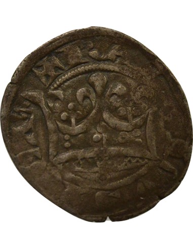Charles IV 3e Emission 1 double parisis Billon 1326-1328