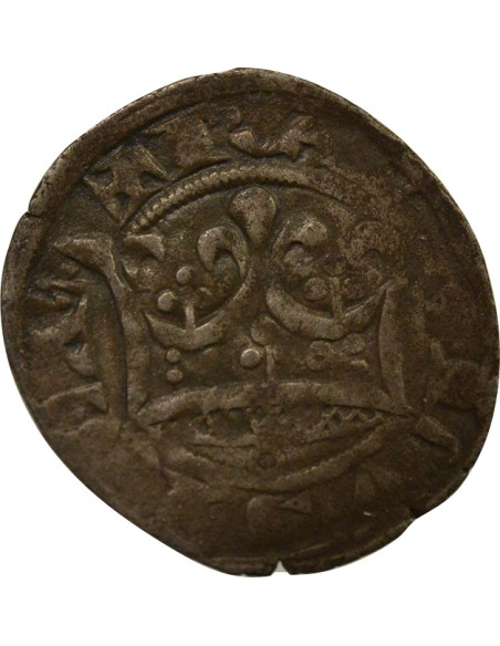 Charles IV 3e Emission 1 double parisis Billon 1326-1328
