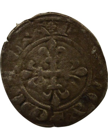 Charles IV 3e Emission 1 double parisis Billon 1326-1328