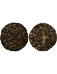 Philippe II Auguste Parisis 1 denier Billon 1180-1223 A Paris