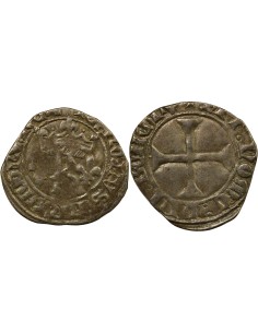 Charles VII au K 1 petit blanc Billon 1431-1436 G Poitiers