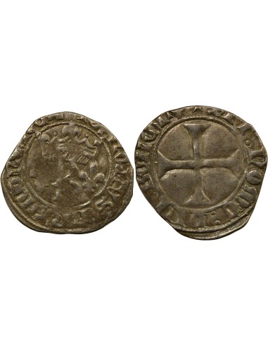 Charles VII au K 1 petit blanc Billon 1431-1436 G Poitiers
