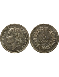 Lavrillier 5 francs Nickel 1937 (1939) A Paris