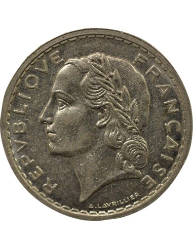 Lavrillier 5 francs Nickel 1937 (1939) A Paris
