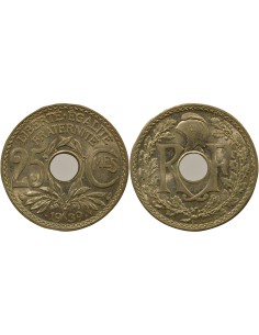 avec Points 25 centimes Maillechort 1939 A Paris
