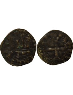 Philippe IV à l'O rond 1 denier tournois Billon 1280-1310