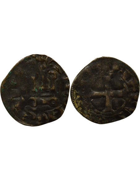 Philippe IV à l'O rond 1 denier tournois Billon 1280-1310