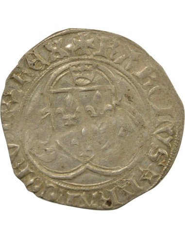 Charles VIII à la Couronne 1 blanc Billon 1488-1498 Tournai