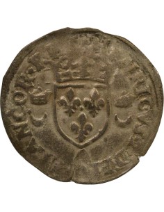 Henri II aux Croissants 1 douzain Billon 1551 A - Paris 2