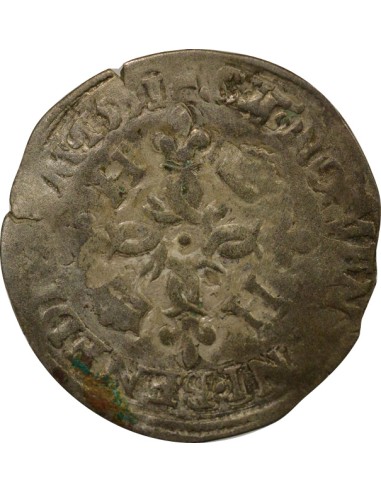 Henri II aux Croissants 1 douzain Billon 1551 A - Paris