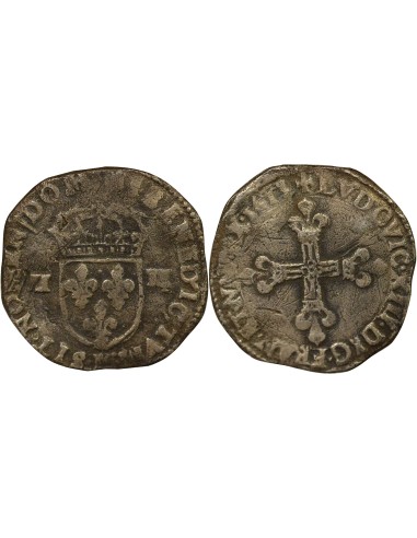 Louis XIII Louis XIII - 1/4 Ecu Argent - 1613 K Bordeaux 1/4 écu Argent 1613 K Bordeaux
